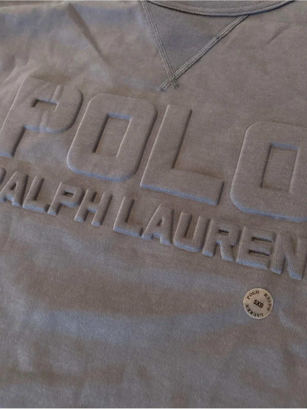 Logo-Embossed Double-Knit Sweatshirt 5XB NWOT Polo Ralph Lauren Light Navy
